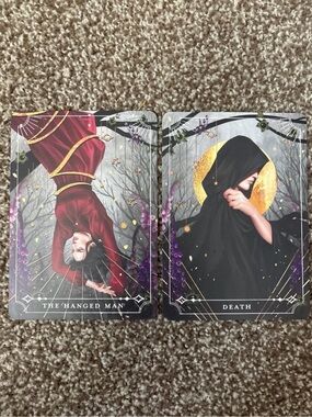 fairyloot belladonna the hanged man and death tarot cards
